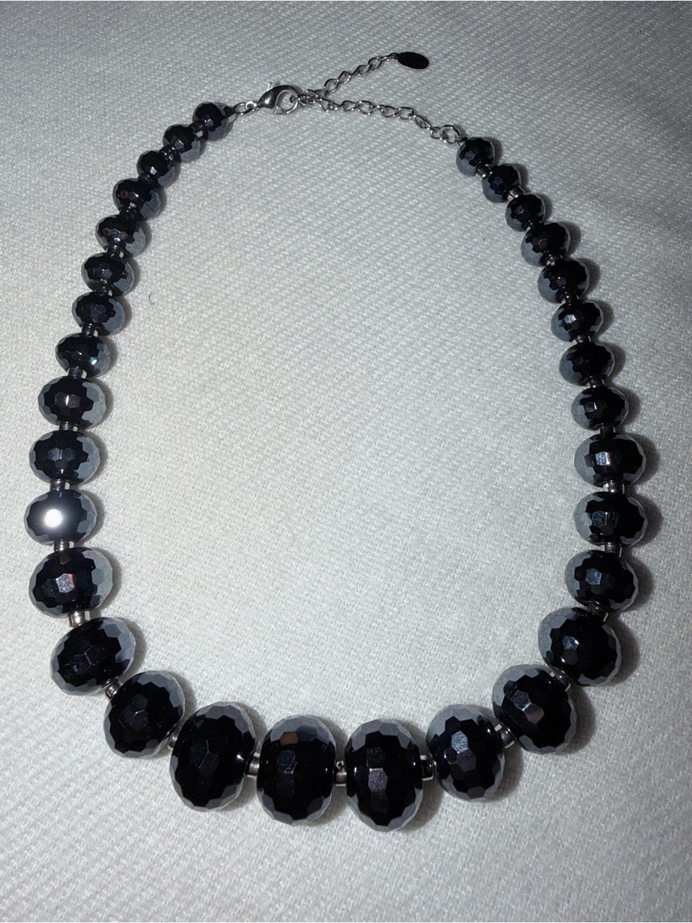 vintage Cookie Lee graduated faceted bead statement necklace